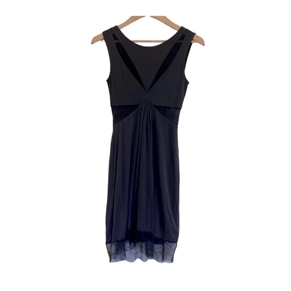 BCBG Maxazria Minette Dress Black Lace Sleeveless Medium - Picture 3 of 16